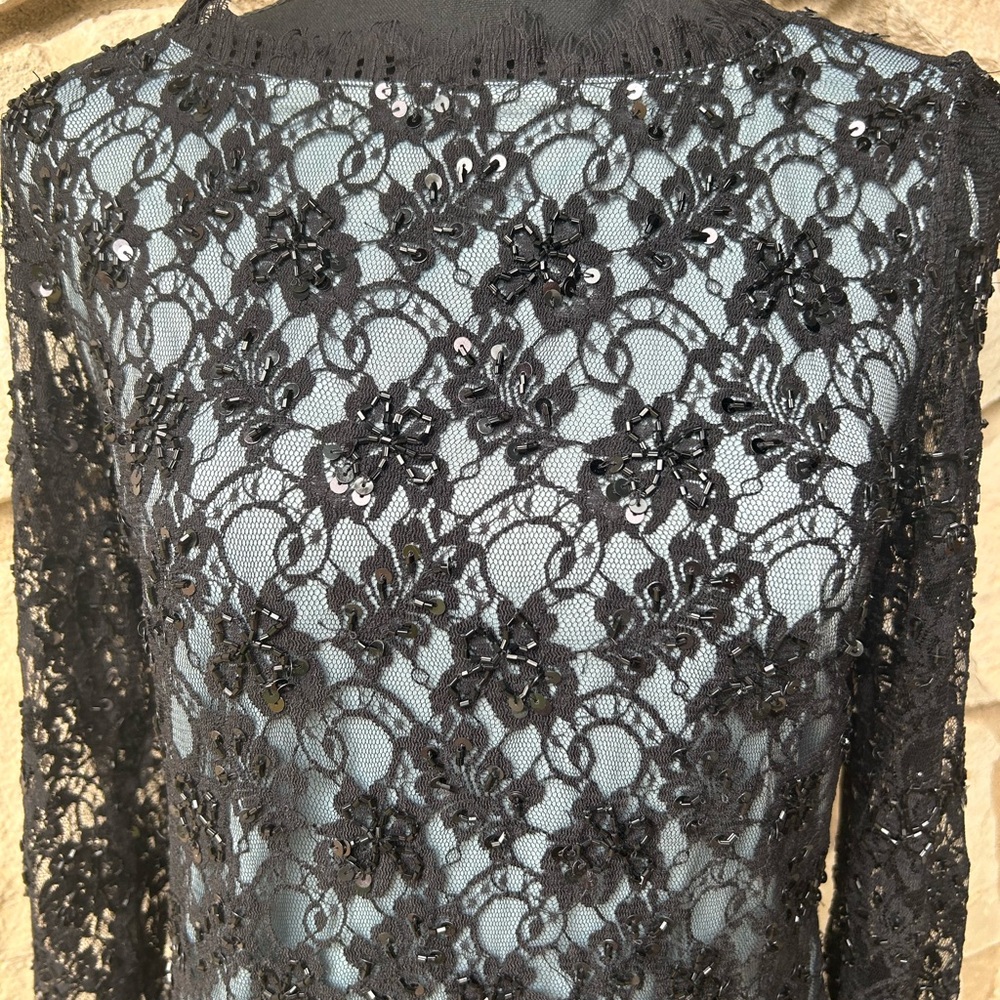 Adrianna Papell black lace dress size 8 - Picture 4 of 14